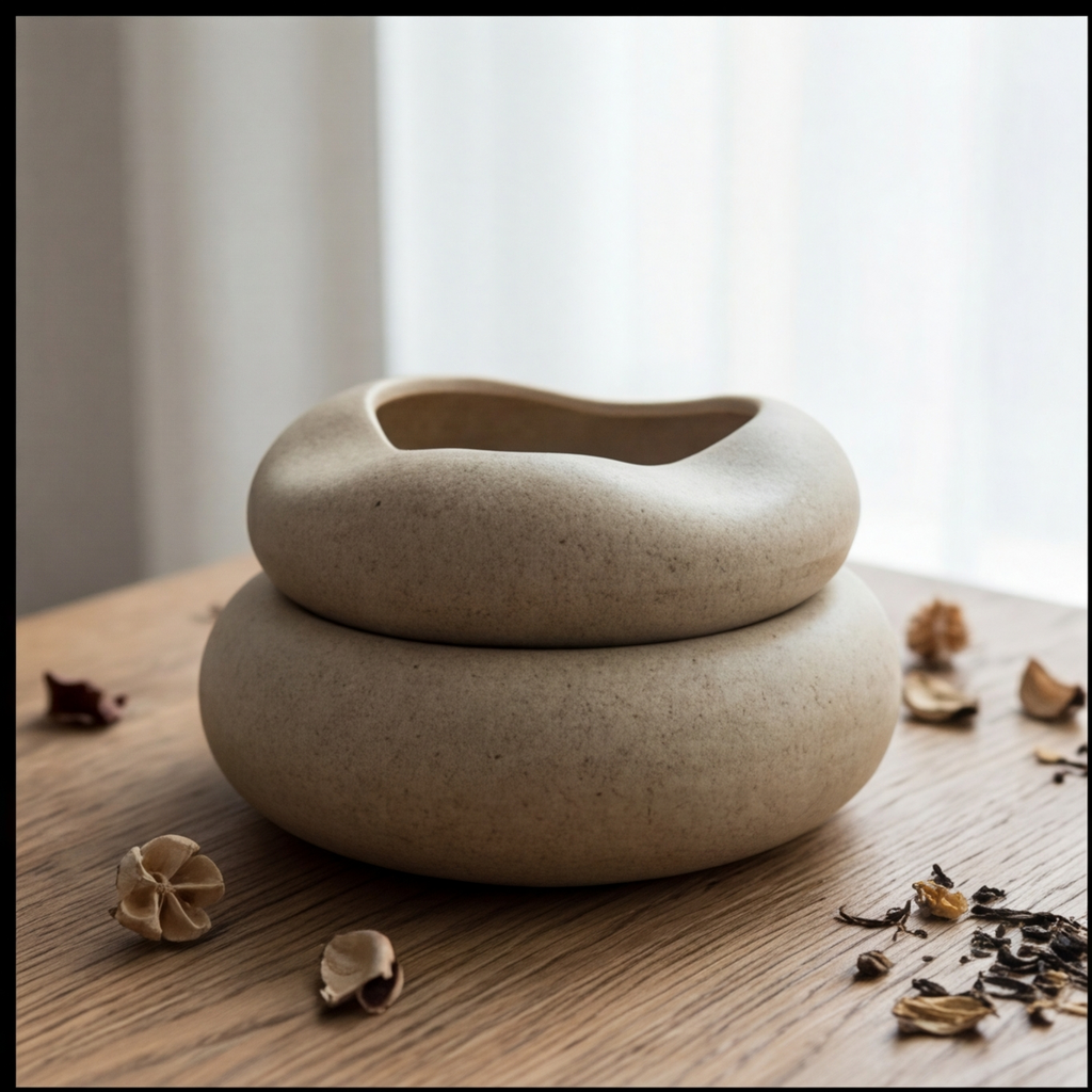 Soil & Oil El Yapımı Seramik Buhurdanlık ve Aromaterapi Başlangıç Seti