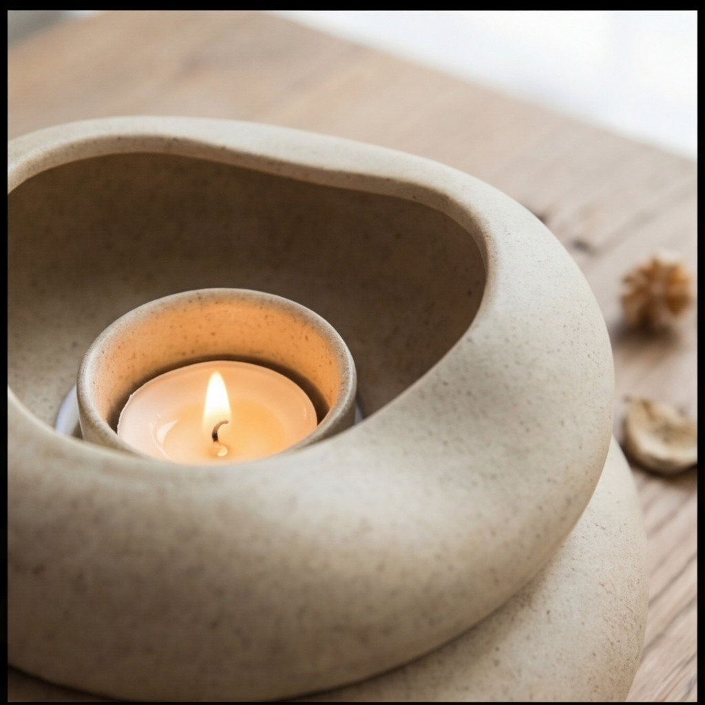 Soil & Oil El Yapımı Seramik Buhurdanlık ve Aromaterapi Başlangıç Seti